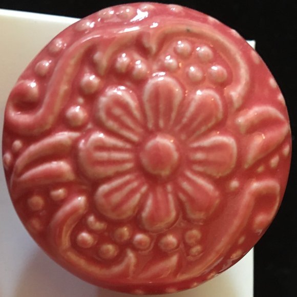 Vintage Retro Set of 6 Ceramic Drawer Pull Knobs - Picture 6 of 13